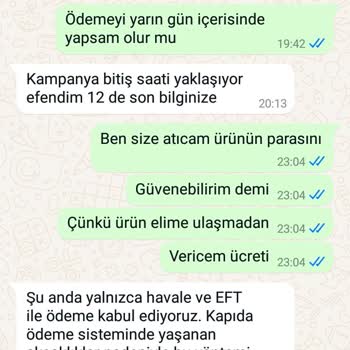 Çeyizlik Kaban Siparişimde Mağduriyet Yaşıyorum