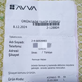 Avva Montumun Fermuar Sorunu Çözümsüz Kaldı!