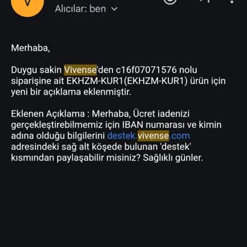 Vivense'den Dolap Kurulumu Ve İade Sorunu