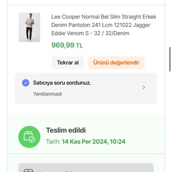 İlk Kullanımda Deforme Olan Pantolon Ve İlgisiz Müşteri Hizmetleri