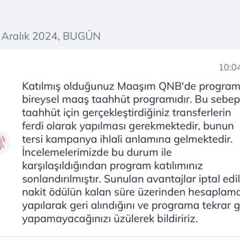 QNB Kampanya Şartları Ve Geri Alınan Ödül