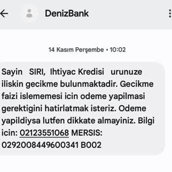 Denizbank'ta Kredi Yapılandırma Sorunu Ve İlgisizlik