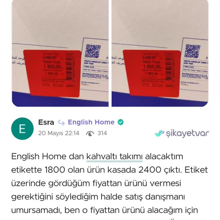Etiket Fiyatı Ve Kod Karmaşası: Şikayet Sürecinde Zaman Kaybı