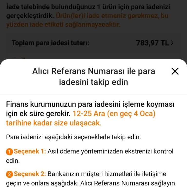 Zarar Görmüş Ürün İçin Para İadesi Sorunu