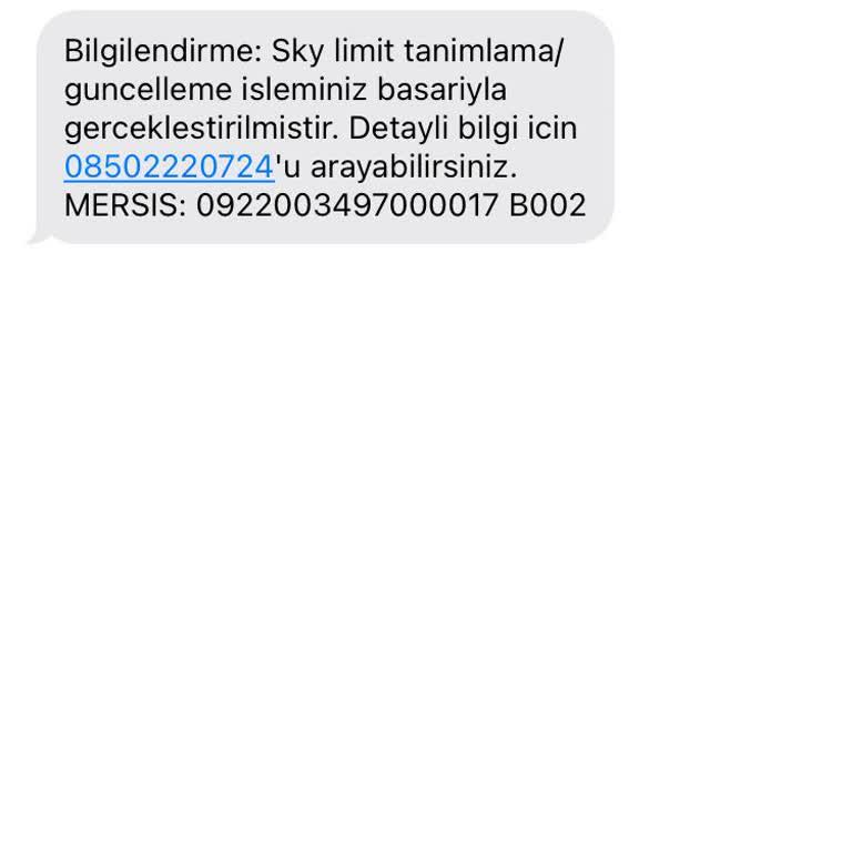 Usulsüz Sky Limit Tanımlaması Mağduriyeti