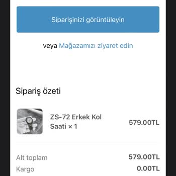 Sipariş Edilen Saatin Gönderilmemesi Ve İletişimsizlik Sorunu