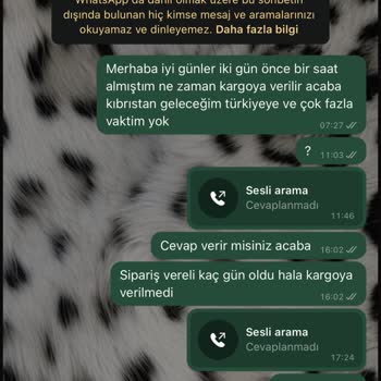 Sipariş Edilen Saatin Gönderilmemesi Ve İletişimsizlik Sorunu