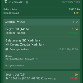 Yanlış Sonuçlanan Bahis Kuponu