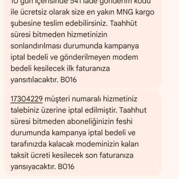 Vodafone İptal Sonrası Hatalı Fatura Sorunu