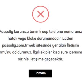 Passolig Kartı Güncelleme Sorunu