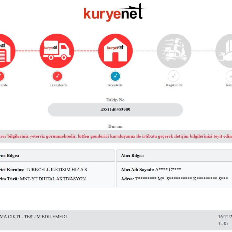 Adres Yetersizliği Bahane Edilerek Teslim Edilmeyen Kargo