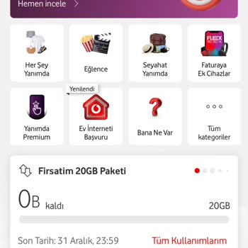 70 GB İnternetin Hızla Tükenmesi Ve Yetersiz Müşteri Hizmeti