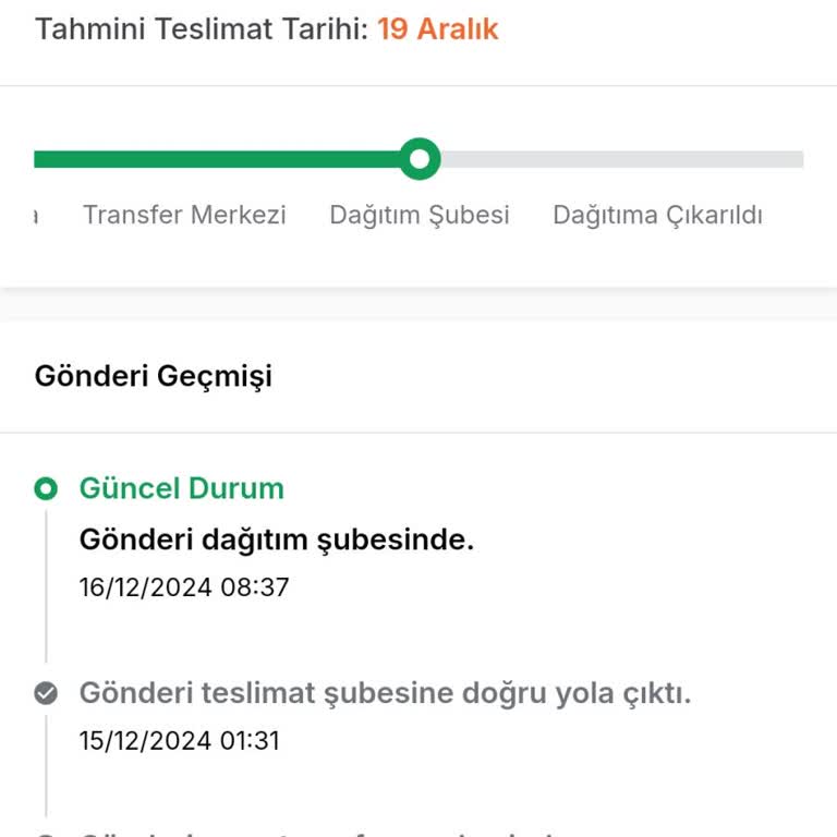 Kargo Şubesi Ürünümü Teslim Etmiyor