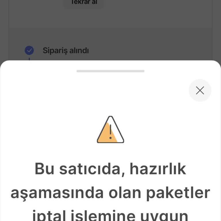 İptal Edilemeyen Sipariş Sorunu