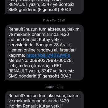 Renault'tan İstenmeyen Mesajlar: SMS Onayı Sorunu