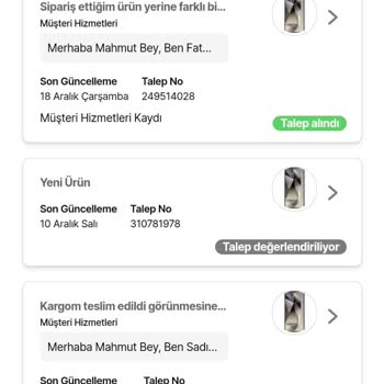 Yanlış Ürün Teslimatı Ve Çözüm Sürecinde Gecikme