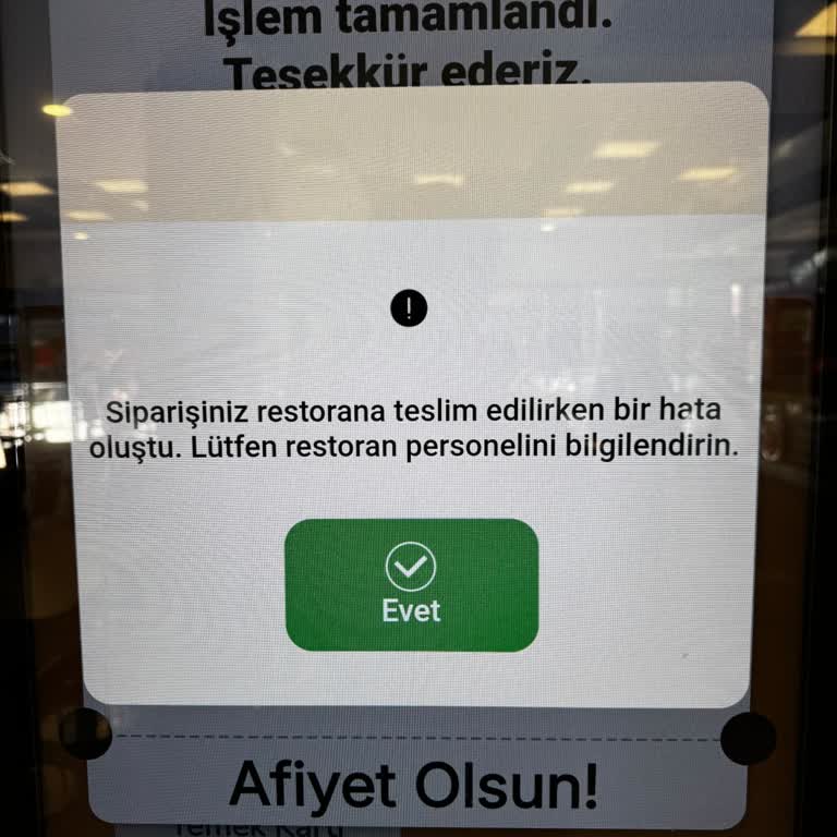 Tuzla Marina'da Popeyes Sipariş Sorunu Ve İade Belirsizliği