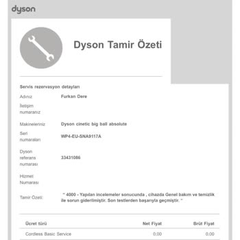 Dyson Süpürge Servis Sorunları