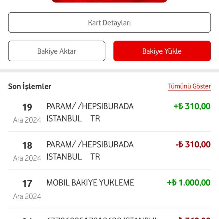 İade Edilmeyen Tutar Ve Vodafone Pay Sorunları