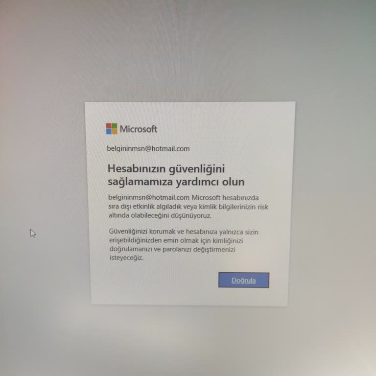 Hotmail Hesabıma Erişim Sorunu