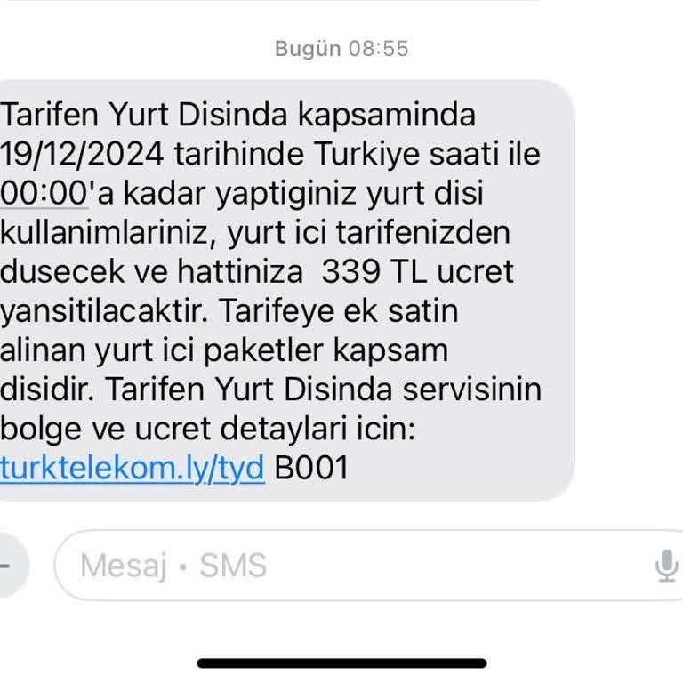 Yurt Dışında Gelen Arama Ücret Şoku