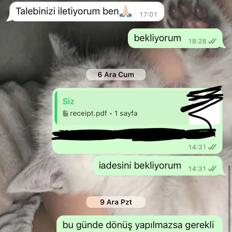 Sipariş Ulaşmamıştır: Finechange.co Butiği Mağduriyeti