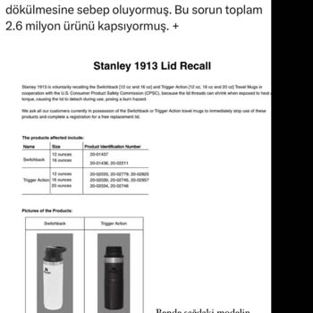 Stanley Termos Garanti Sürecinde İletişim Sorunu