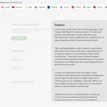 17 Günlük İnternet Çilesi: Comnet'in Müşteri Hizmetleri Yok!