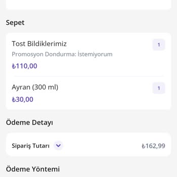 GetirYemek Siparişinde Adres Sorunu Ve İptal