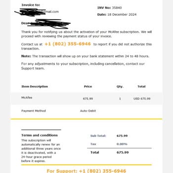 Mcafee'den İzinsiz Ödeme Tehdidi Ve Üyelik Sorunu