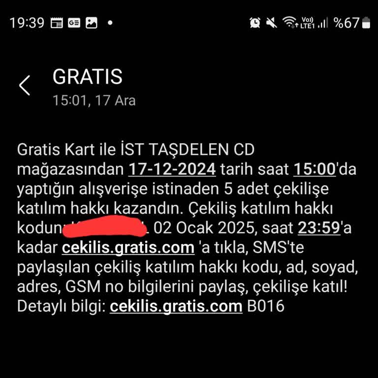 Eksik Çekiliş Hakları: SMS Yanıltması