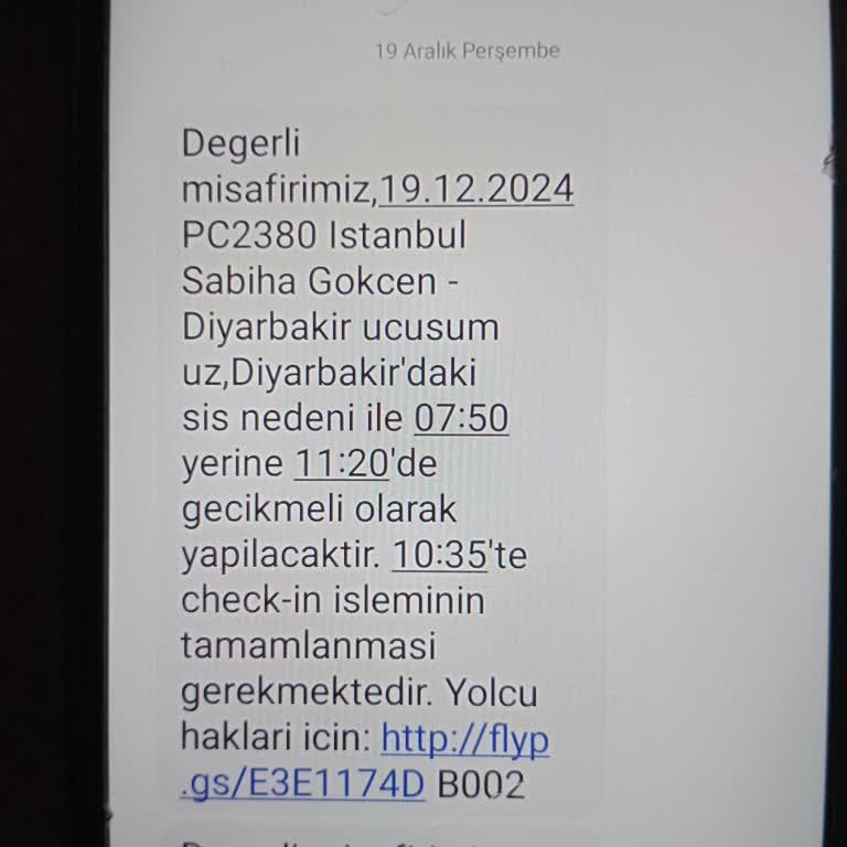 Yoğun Sis Nedeniyle Uçuş İptali Ve Check-in Sorunu