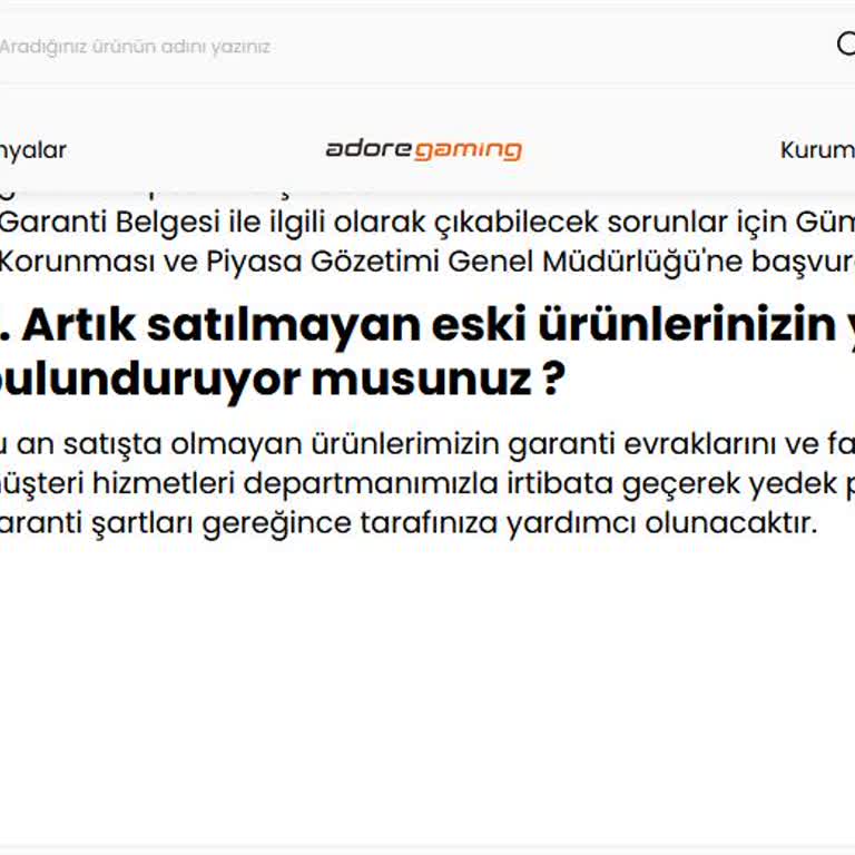 Adore Mağazasından Aldığım Sandalyenin Ayağı İçin Yedek Parça Sorunu