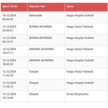 Teslimat Süresi Geciken Kargo Sorunu