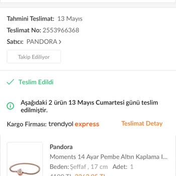 Pandora Altın Kaplama Ürünlerde Hayal Kırıklığı