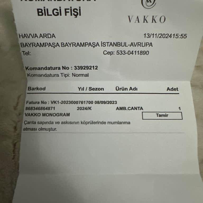 Çanta Tamir Sürecinde Yaşanan Sorunlar