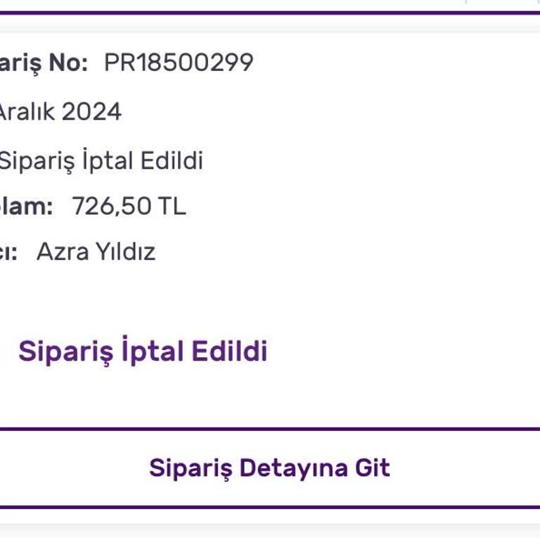 İptal Edilen Alışveriş Ve Kargo Sorunu