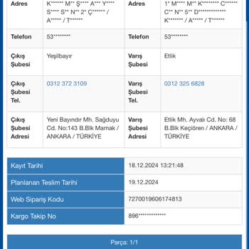 Ankara Sürat Kargo Etlik Şubesine Ulaşamama Ve Dağıtım Sorunu