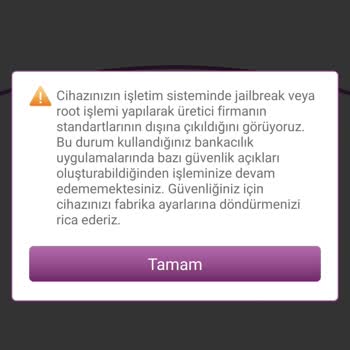 Rootlu Telefon Nedeniyle Enpara Uygulamasına Erişim Sorunu