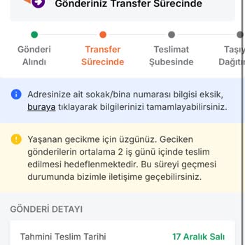 Trendyol Express Kargo Teslimatında Gecikme
