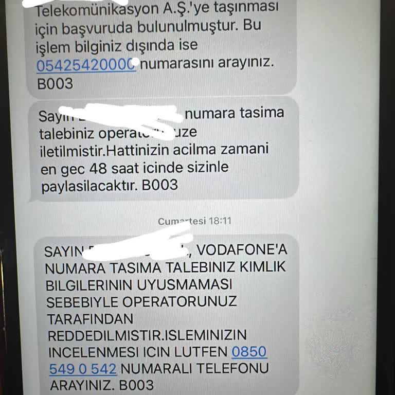 Vodafone Numara Taşıma Sorunu Ve Ulaşım Engeli