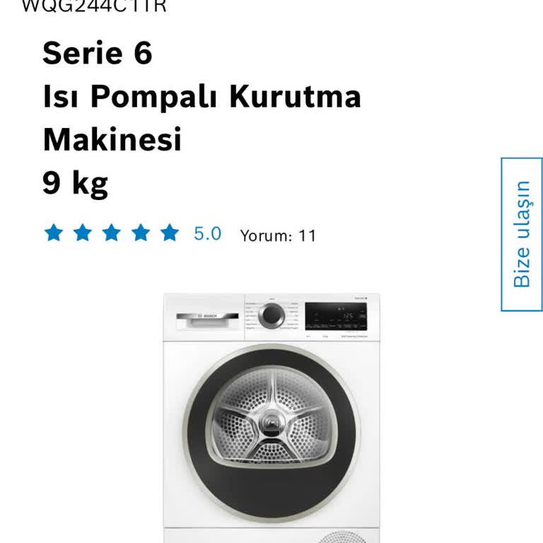 Bosch Kurutma Makinesi Bakım Ücreti Hayal Kırıklığı