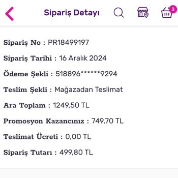 İptal Edilen Sipariş Ve Yetersiz Telafi
