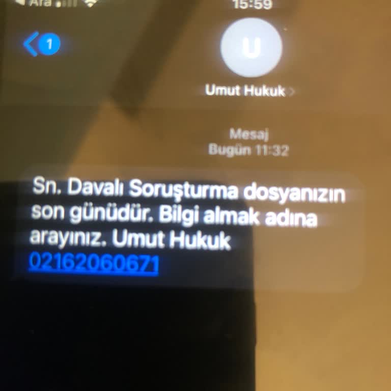 Yanıltıcı SMS İle Hukuk Adına Rahatsızlık