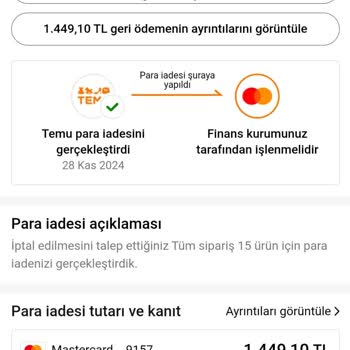 Para İadesi Belirsizliği Ve Takip Sorunu