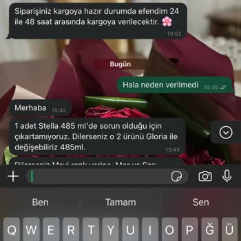 Sipariş Sürecinde Saygısızlık Ve Stok Sorunu