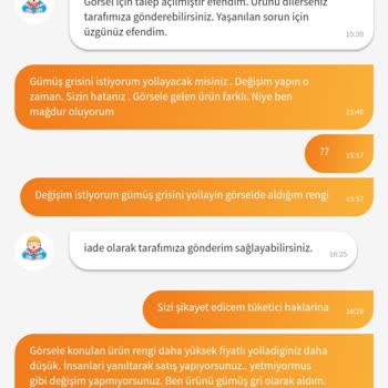 Yanlış Renk Gönderimi Ve Yetersiz Müşteri Hizmeti