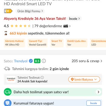 Trendyol'dan Alınan TV'nin Değişim Sürecindeki Sorunlar