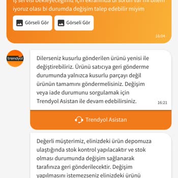 Trendyol'dan Alınan TV'nin Değişim Sürecindeki Sorunlar