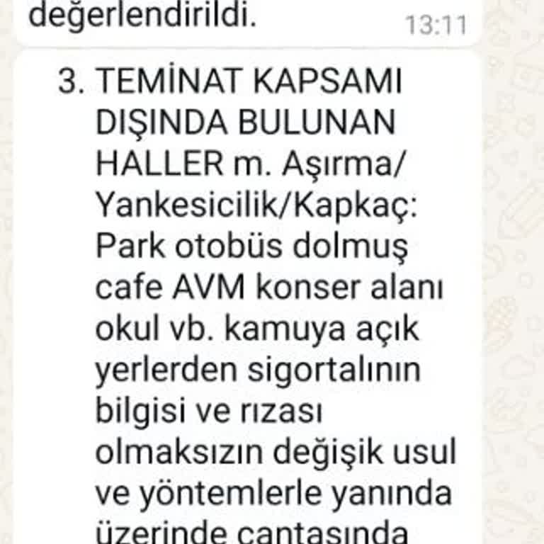 Kasko Kapsamı Ve Çalınan Telefon Sorunu